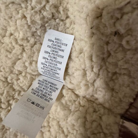 NWOT Offline by Aerie Sherpa Lined Metallic Puffer Jacket | XSmall | Gold - Picture 9 of 10